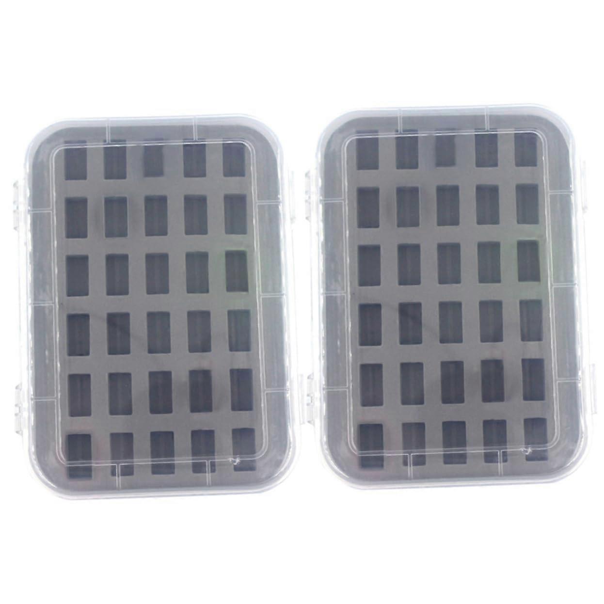 Sewing Bobbin Organizer with Secure Lid and Sponge Insert, Plastic Thread Spool Storage Case