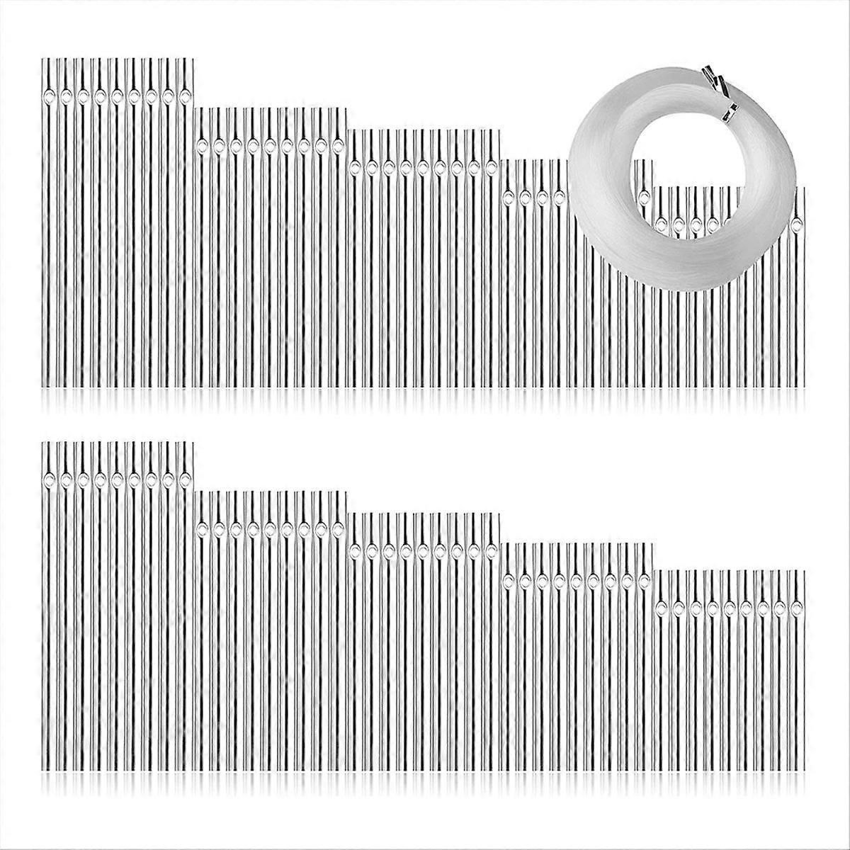 90pcs Wind Chime Tubes, Tone Empty Tubes with Wind Chime Line