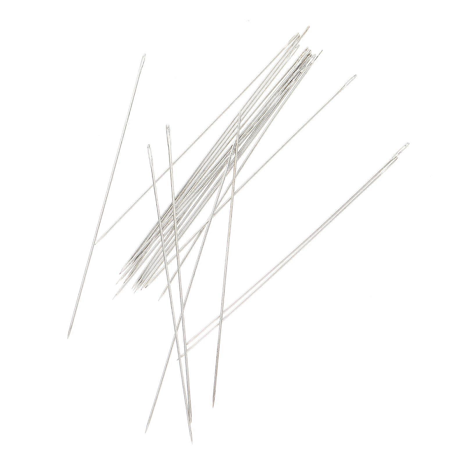 Bead Threading Needle Silver for Stitching Use 20Pcs Embroidery Art Tools