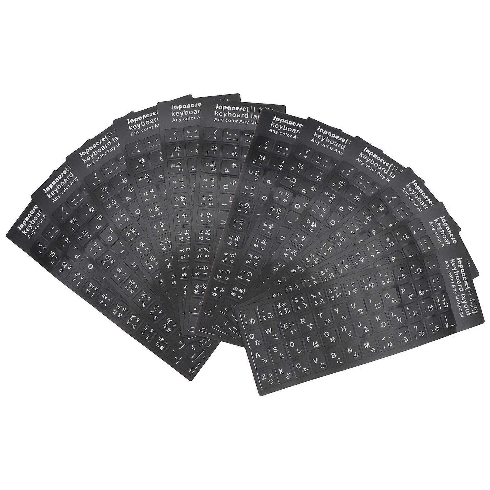 Foreign Language Keyboard Stickers PVC Keyboard Protector for 10Pcs Usage