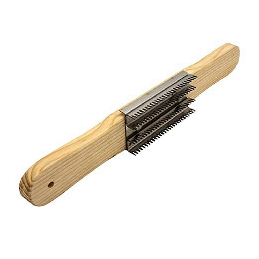 Buff Rake Wood Handle 15 Inch Buffing Rake for Cleaning Buffing