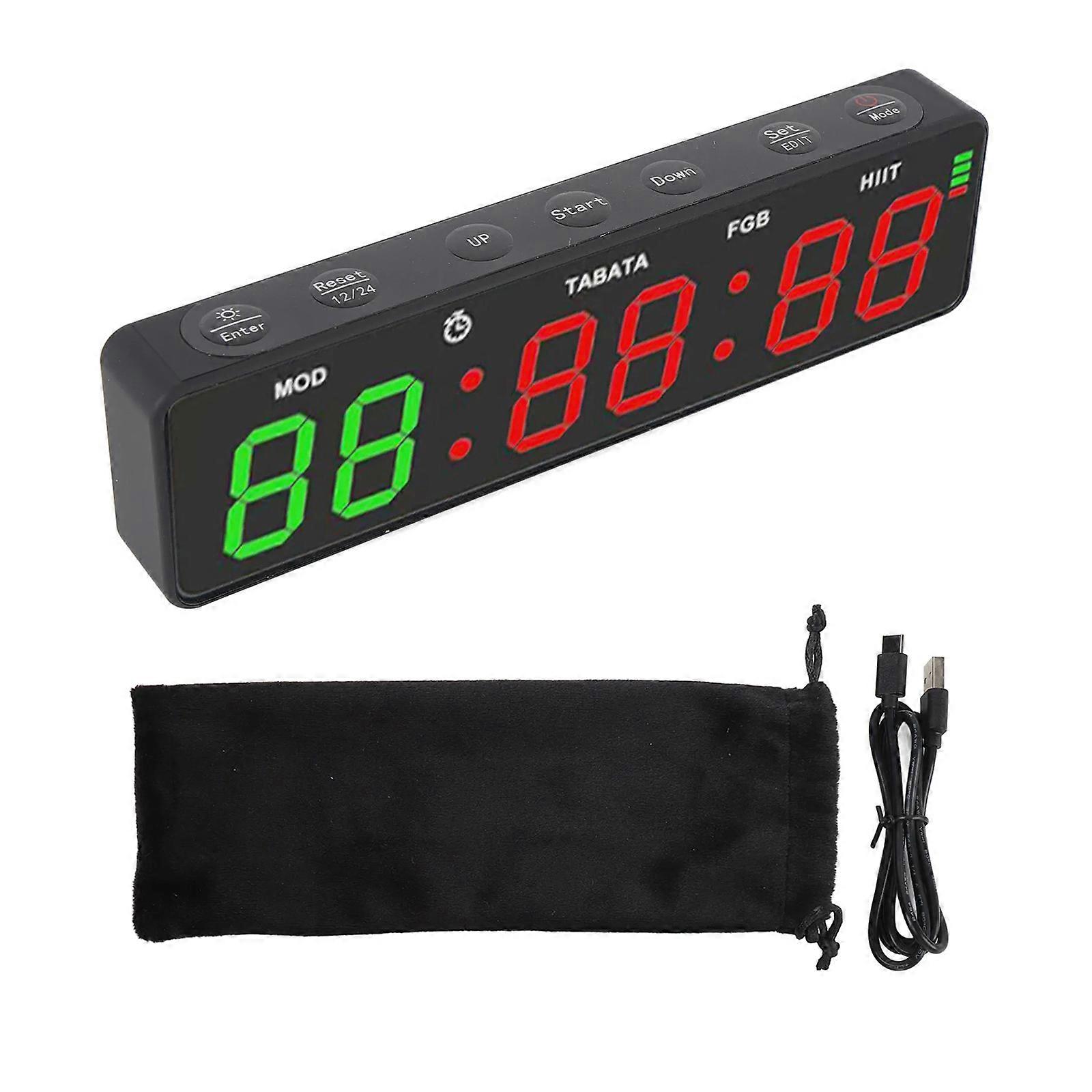 Multifunctional Digital Countdowns Timer Magnetic Charging Timer For HIIT TABATA Training And Home Kitchens Multicolor