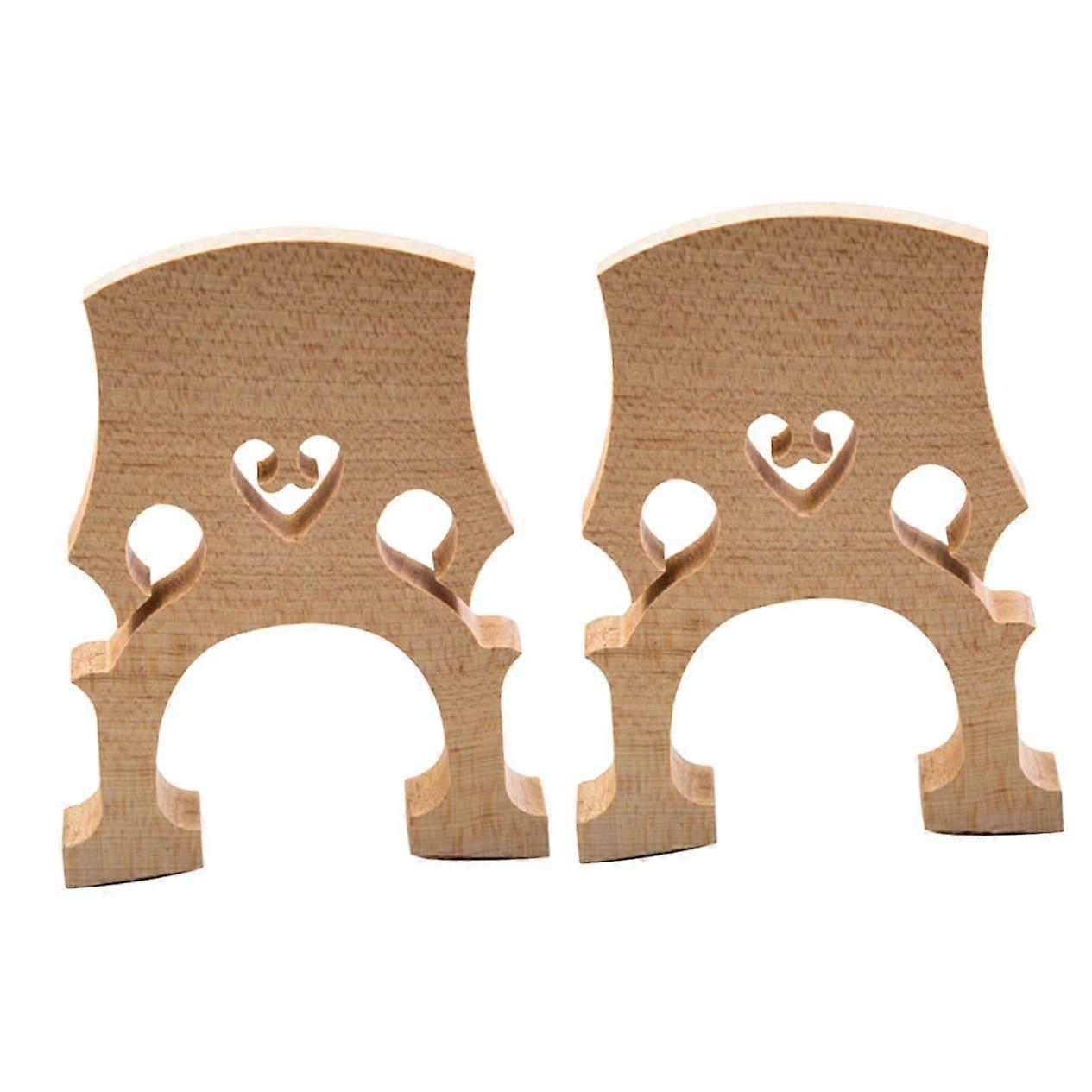 2PCS Fitted Maple Cello Bridge Natural Maple Wood Durable Stable Support for Practice