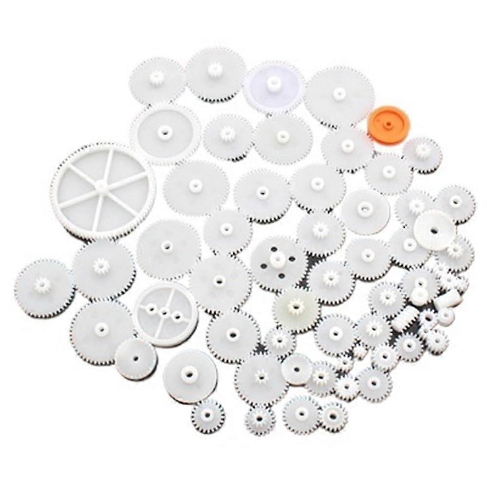 Plastic Gear Set 64 Pack for DIY Projects, Assorted Replacement Gears for Robotics and STEM