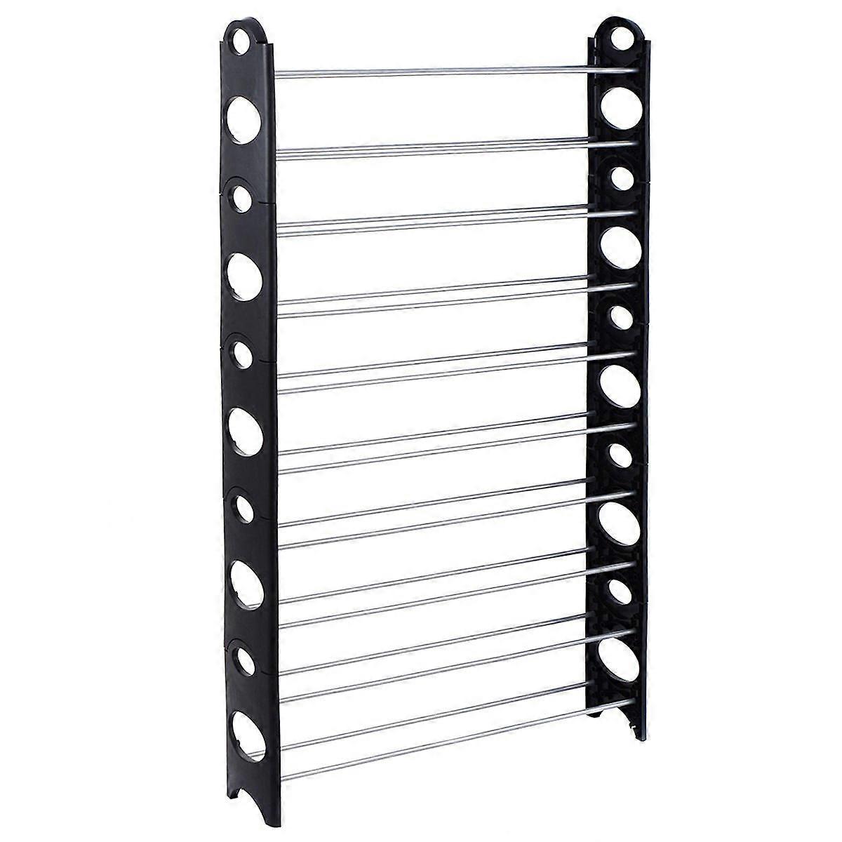 10 Tier Adjustable Shoe Rack 50 Pair Capacity SpaceSaving Vertical Storage Organizer
