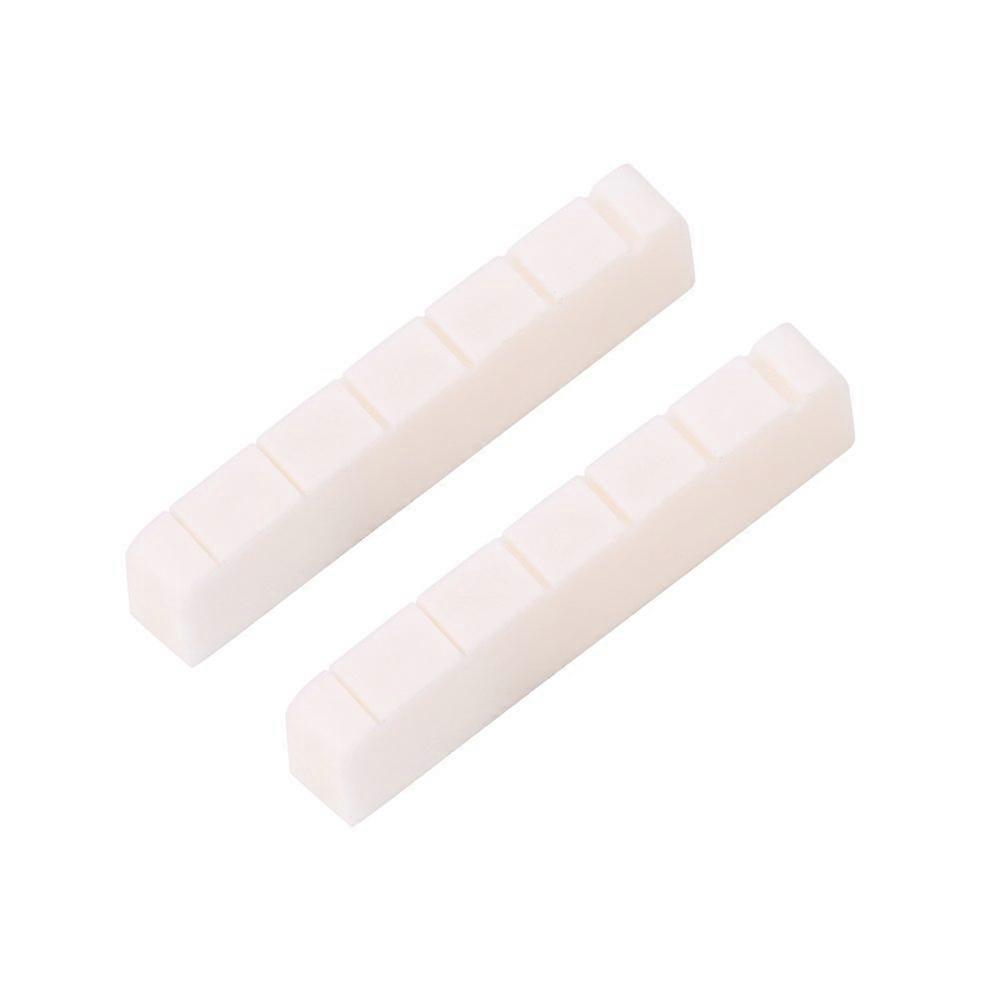 2Pcs Artificial Bone Guitar Nut for 6 String Electric Guitar Replacement Improves Tuning Stability
