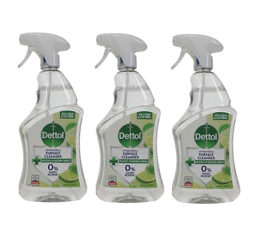 Dettol Surface Cleanser, Lime & Mint 750ml (3 Pack)