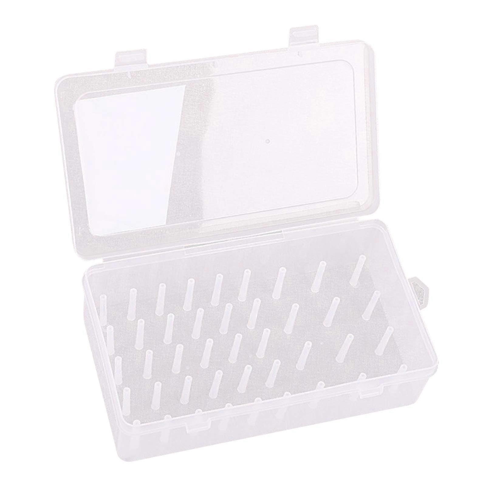 42 Slot Sewing Thread Storage Box for Spools, Clear Durable Thread Organizer Case White