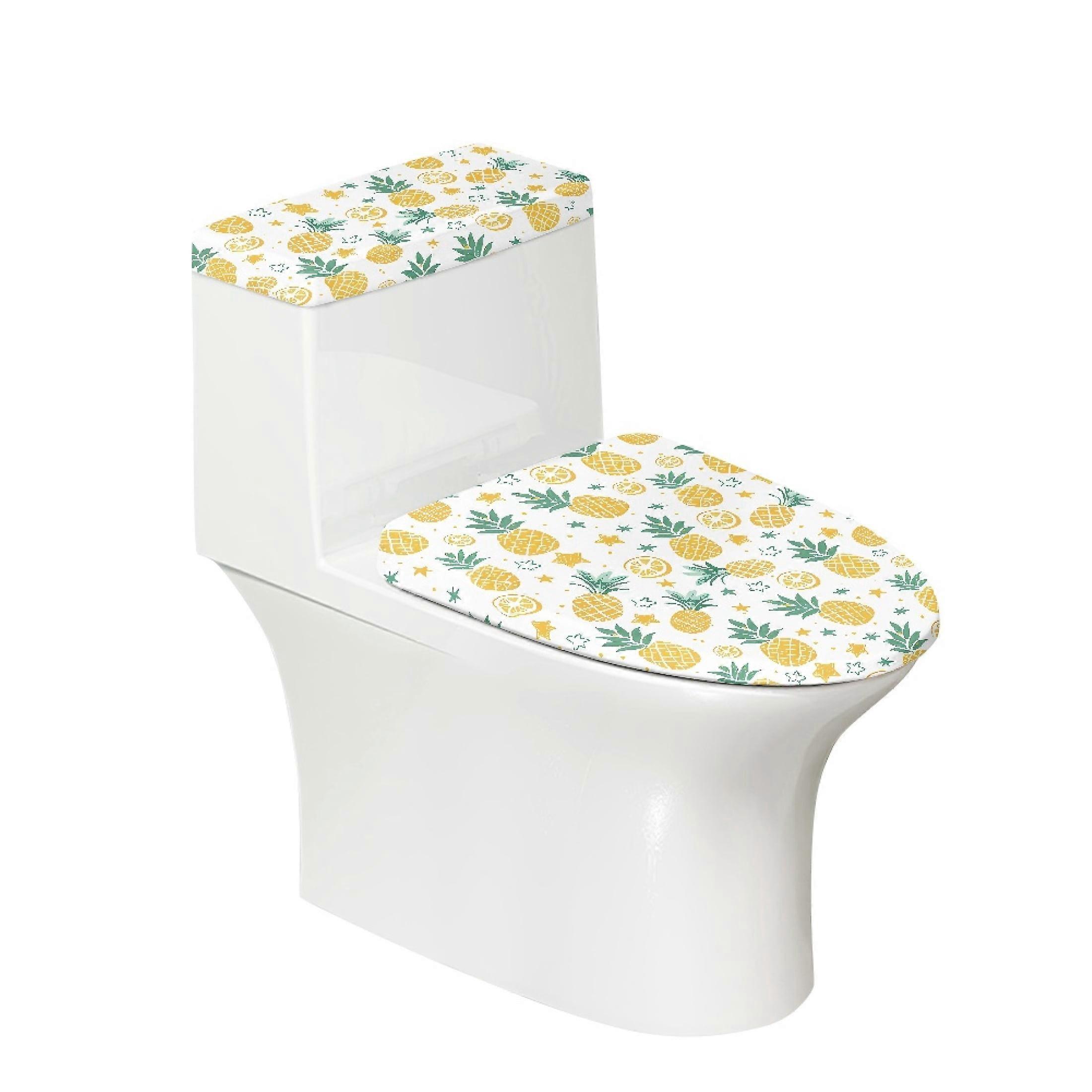 Ananas-WC-Deckelset, staubdichtes, dehnbares Polyestergewebe