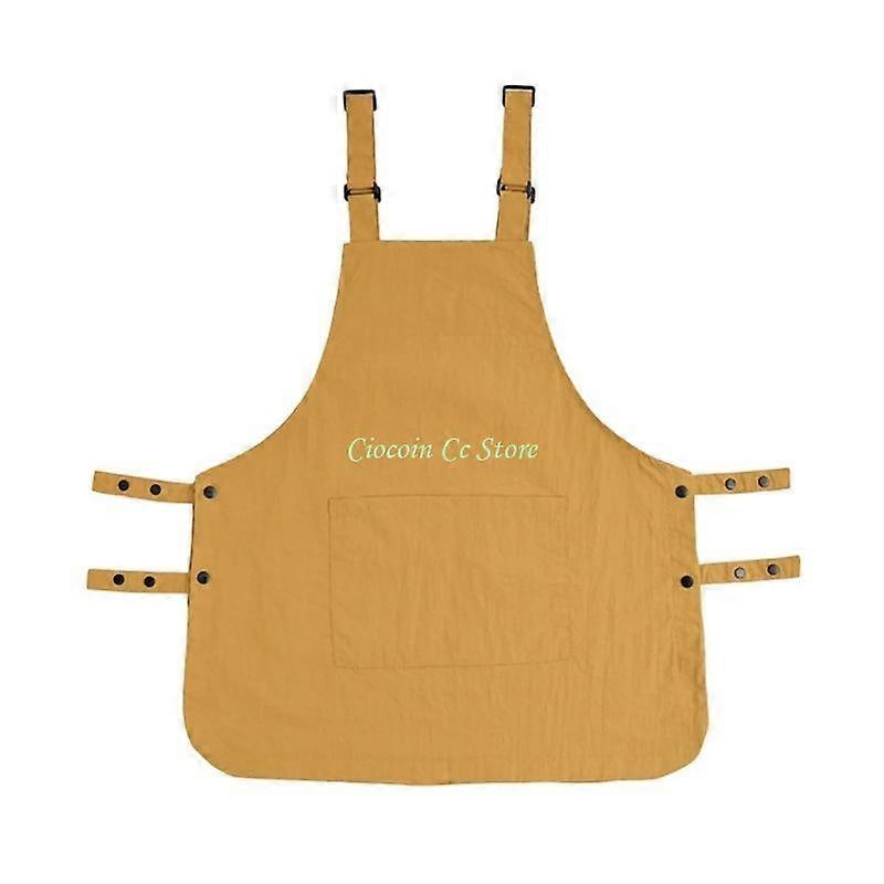 X90F Water Resistant Apron with Multiple Pockets and Side Button compatible with Cooking Crafting