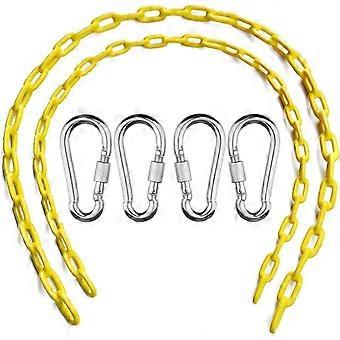 Swing Chains (2) Fully Coated for Swing Set with 4 Free Quick Links Anti-Rust