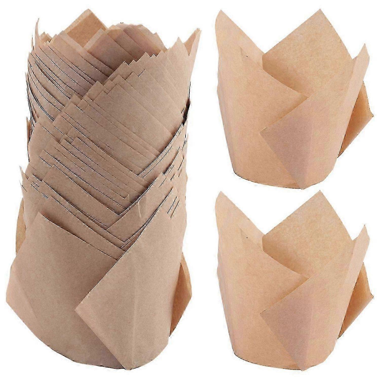 Tulip Baking Cups, 50 Pcs Unbleached Cupcake & Muffin Liners