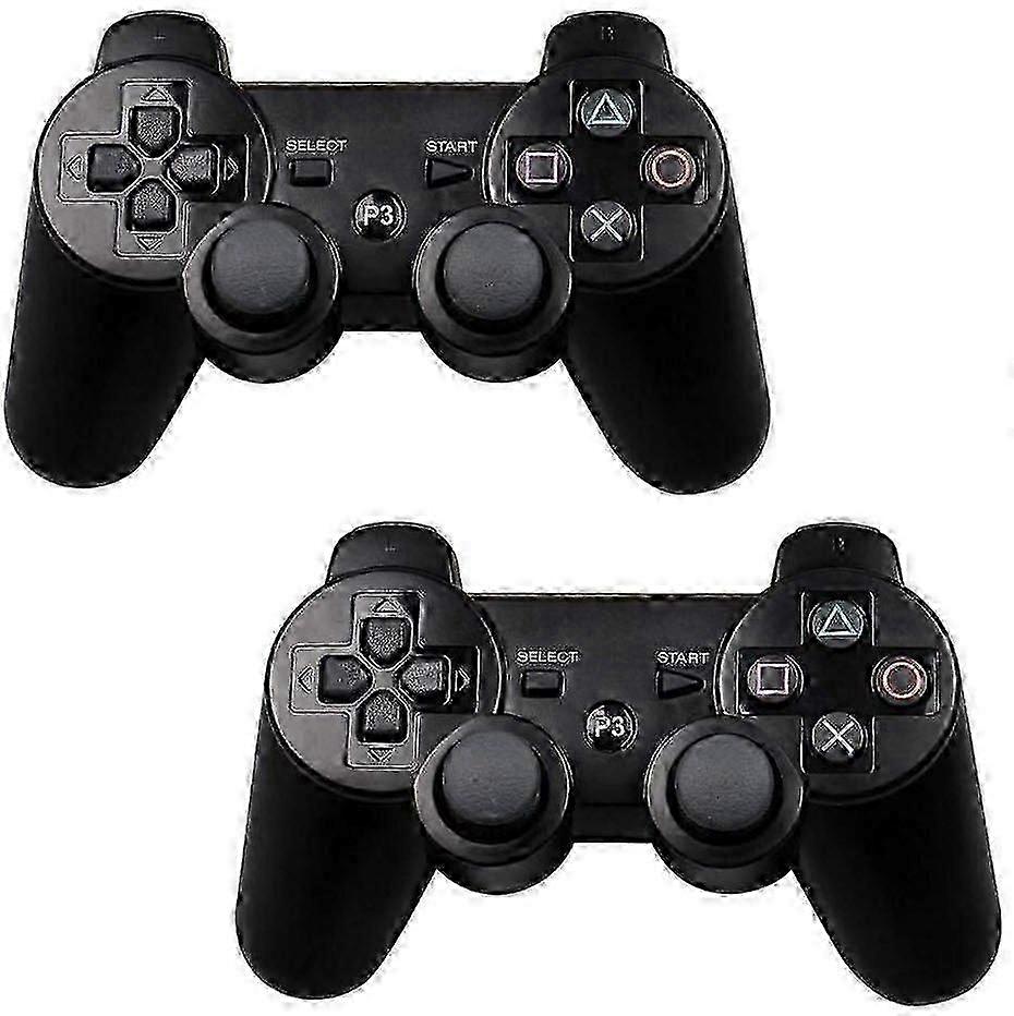 2Pcs PS3 Wireless Controller Black