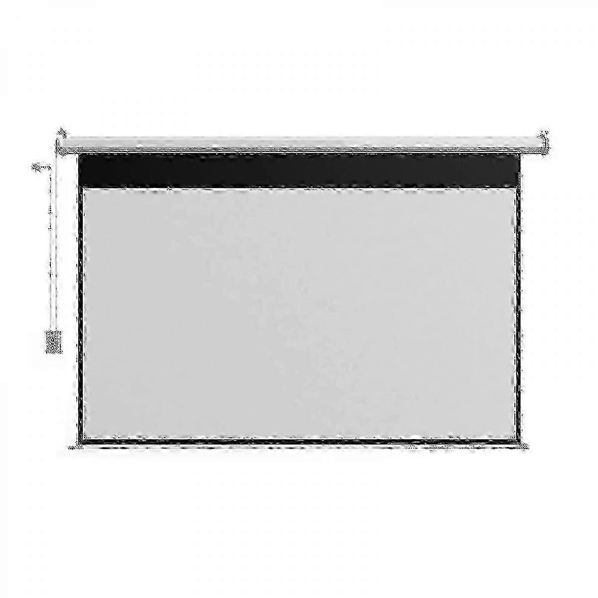 Portable 60" Motorized Matte White Projector Screen - Automatic Projection Display, Wall/Ceiling Mountable with Remote NC-U7