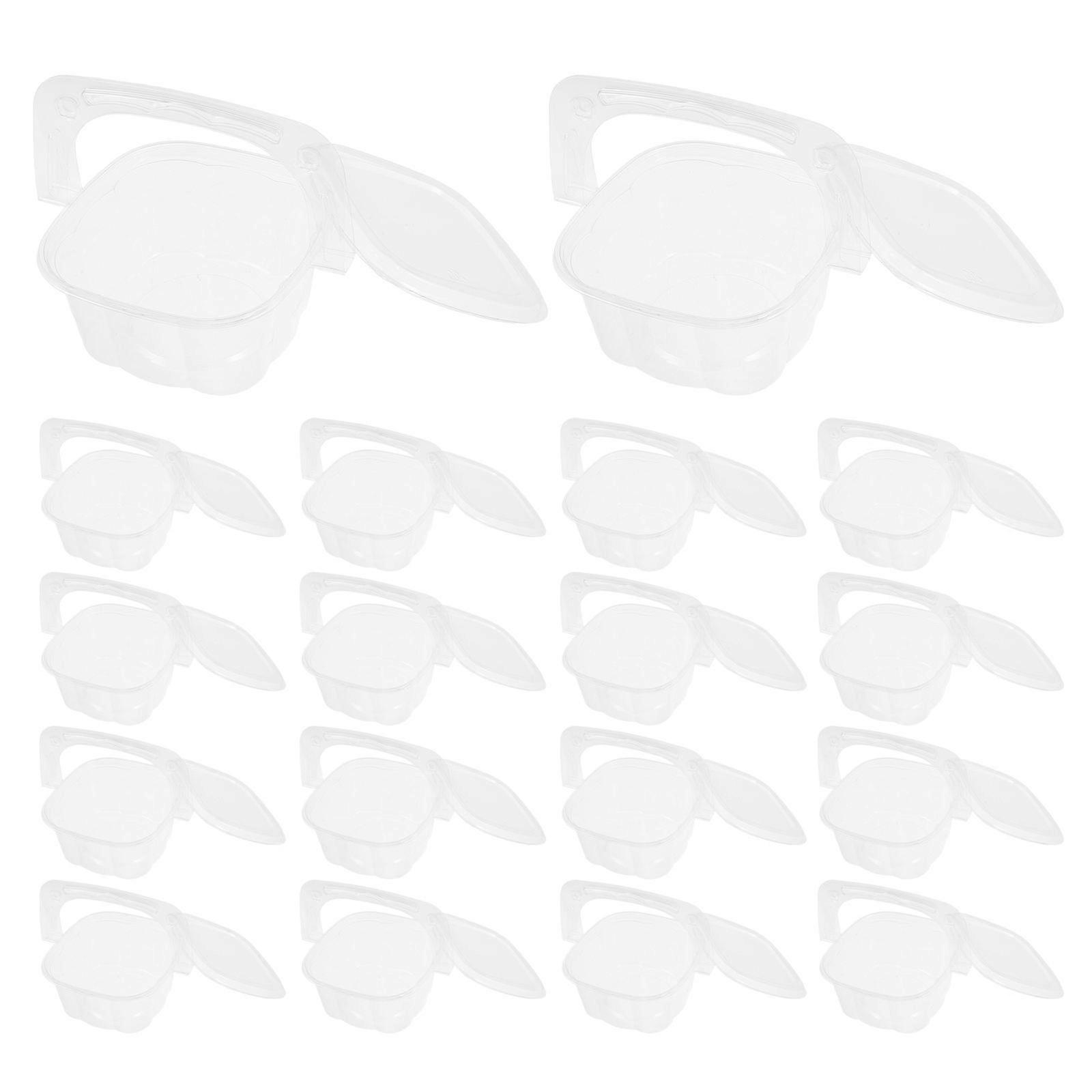 Take Out Plastic Containers Fruit Snack Boxes for Storage 50Pcs Transparent