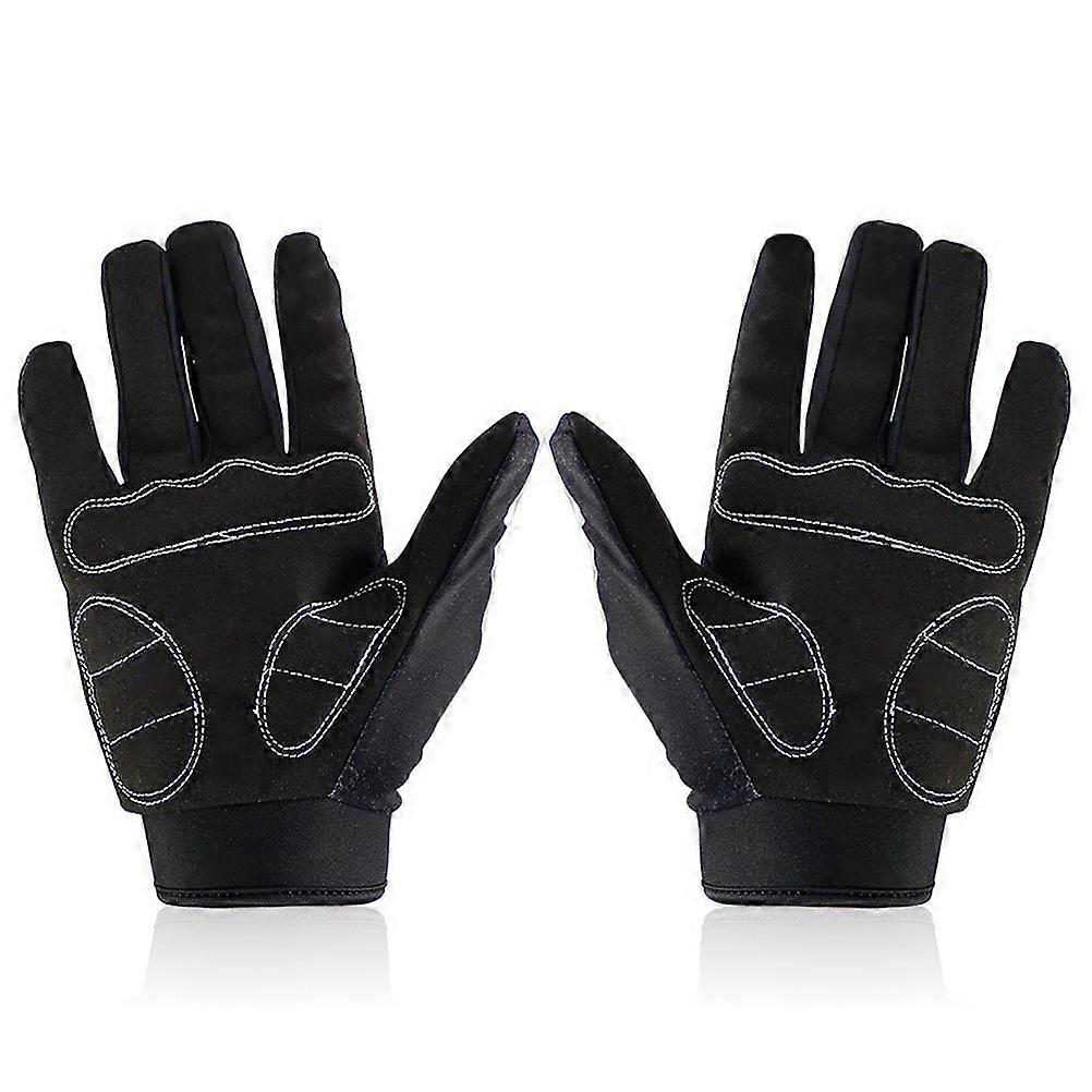 Skeleton Pattern Full Finger Gloves for Cycling Function with 2Pcs Pair