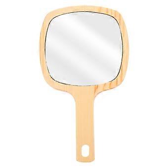 Beauty Makeup Mirror for Makeup 1Pcs Wooden Handle Creative Handheld Mirror