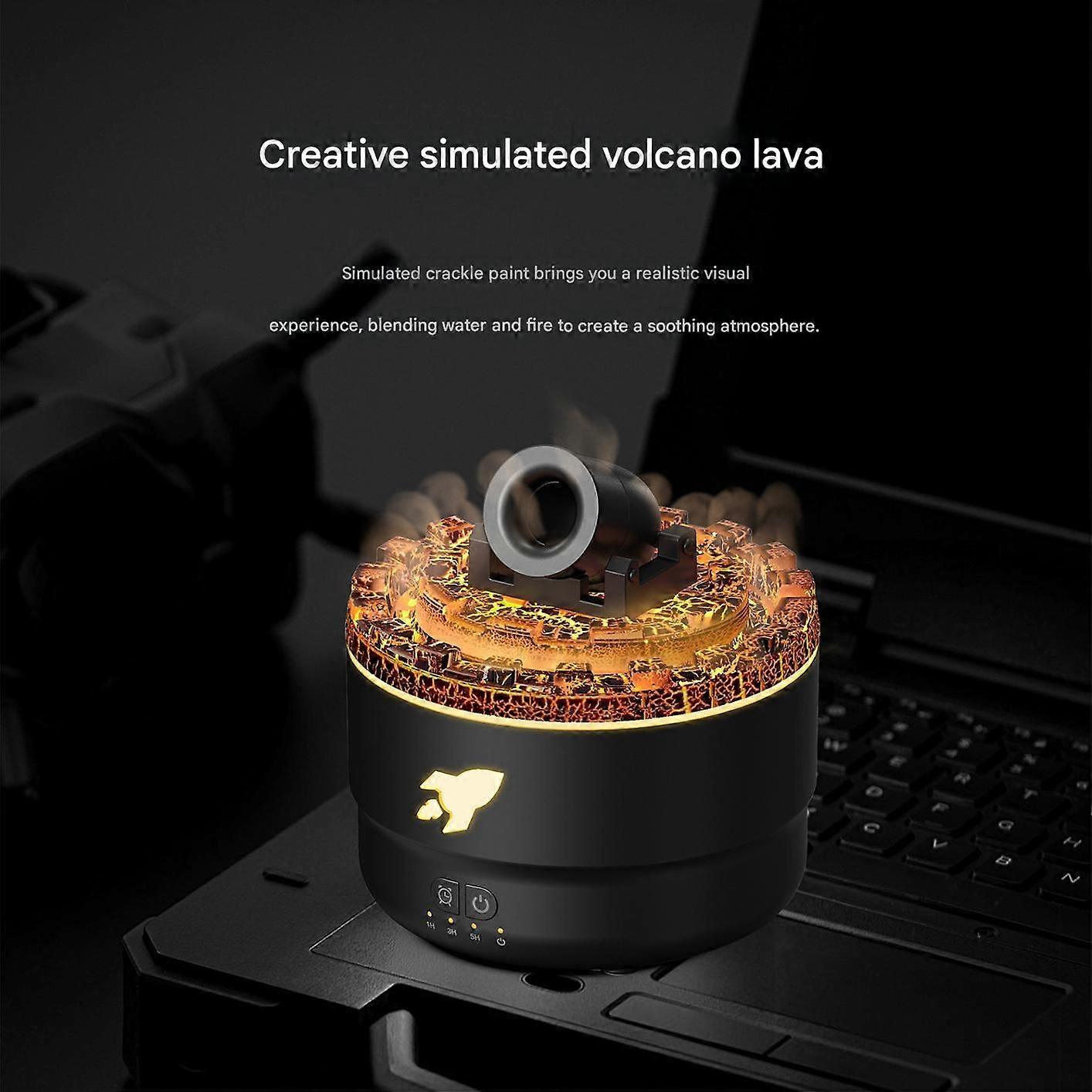 Volcano Lava Effect Humidifier, Creative Mist Maker with LED Light