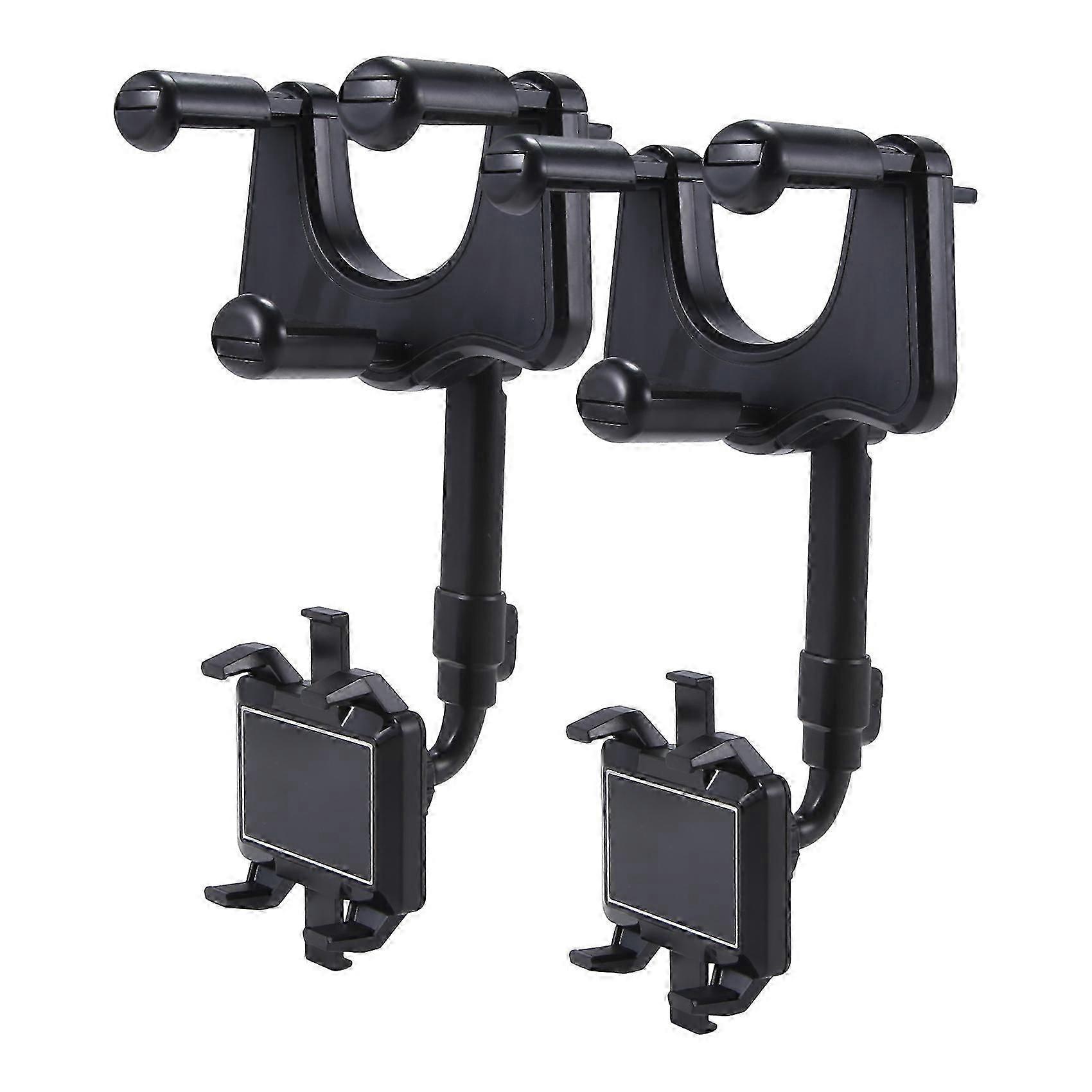 2Pcs Car Rearview Mirror Bracket Cell Phone Bracket Three Claws AR Navigation Car Multi-Function 36