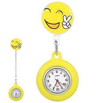 1pc Cartoon Pocket Watch Practical Nurse Watch Convenient Nurse Clip Watch