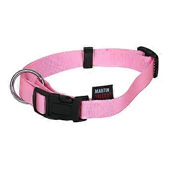 Martin nylon halsband roze 30-45 cm clipsysteem