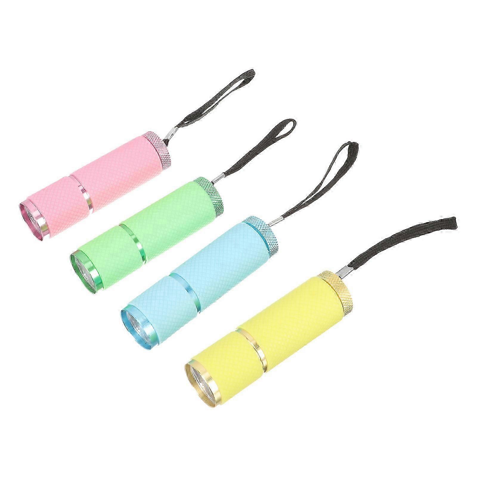 Portable Flashlight Small Camping Light Rectangular Design for Adventure Green 4Pcs Lighting