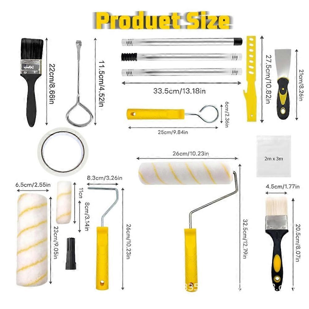 9-Inch Paint Roller Set - Wall Painting Tool Kit