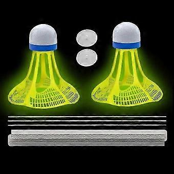 Single Player Rebound Badminton Trainer for Kids with Glowing Badminton Balls