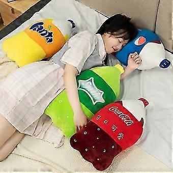 55cm Simulation Carbonated Drink Plush Pillow Funny Sprite Cola Fanta Soda Soft Stuffed Cartoon Doll Back Cushion Best Gift