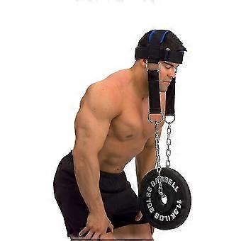 Hoofd harnas kracht trainingsriem met ketting verstelbare nek power training riem gym fitness