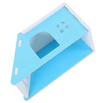 Hamster Hideouts | Plastic House | 2Pcs Sky Blue PVC Decoration for Small Pets Relax