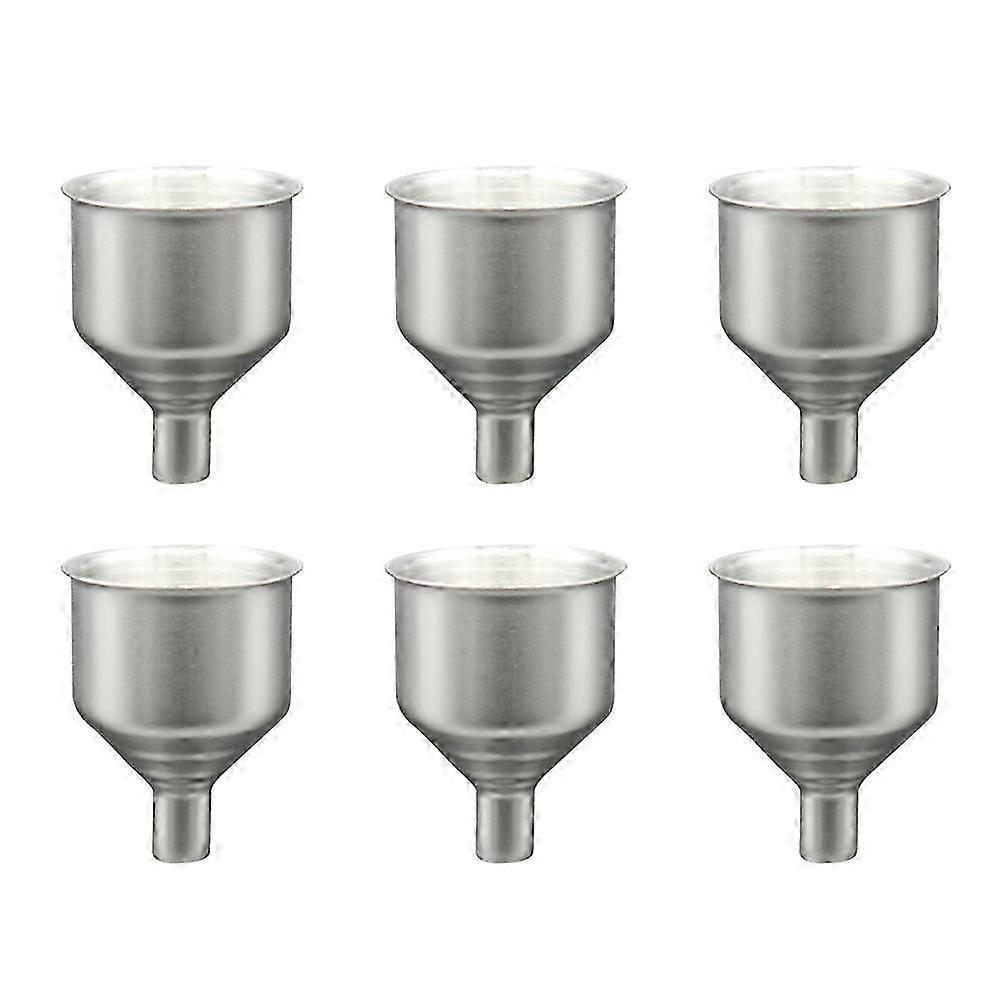 Stainless Steel Funnel for Kitchen Use Liquid Transfer 6Pcs Silver Set