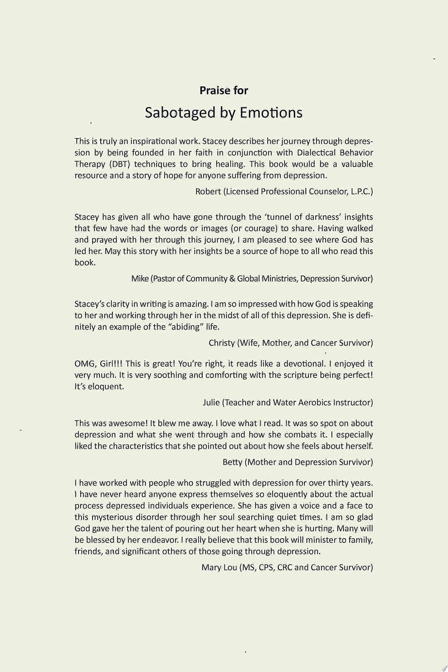 Sabotaged by emotions