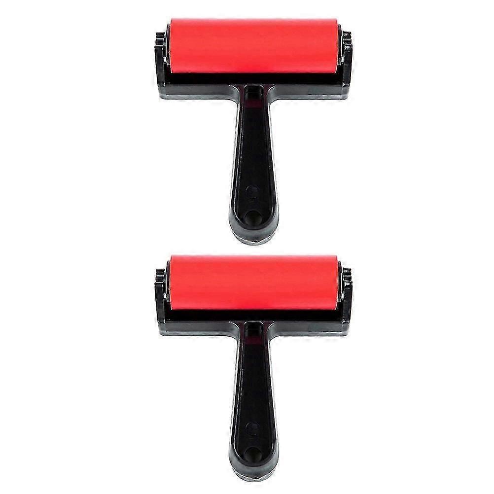 Plastic Stamp Rollers Art Printmaking Tools for Ink Rubbing 2Pcs