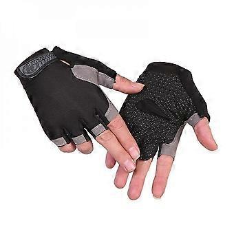 Luvas de ciclismo de meio dedo para mountain bike, unissex, com almofada de gel antiderrapante, respiráveis, para esportes ao ar livre e com absorção de impacto.