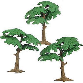 3PC simulierte Landschaft Baum Modell Mini Kiefer Zypresse Modell Lustige Kinder Baum Spielzeug Baum Dekor Lebendiges gefälschtes Baummodell für Home Office Dekor Größe S