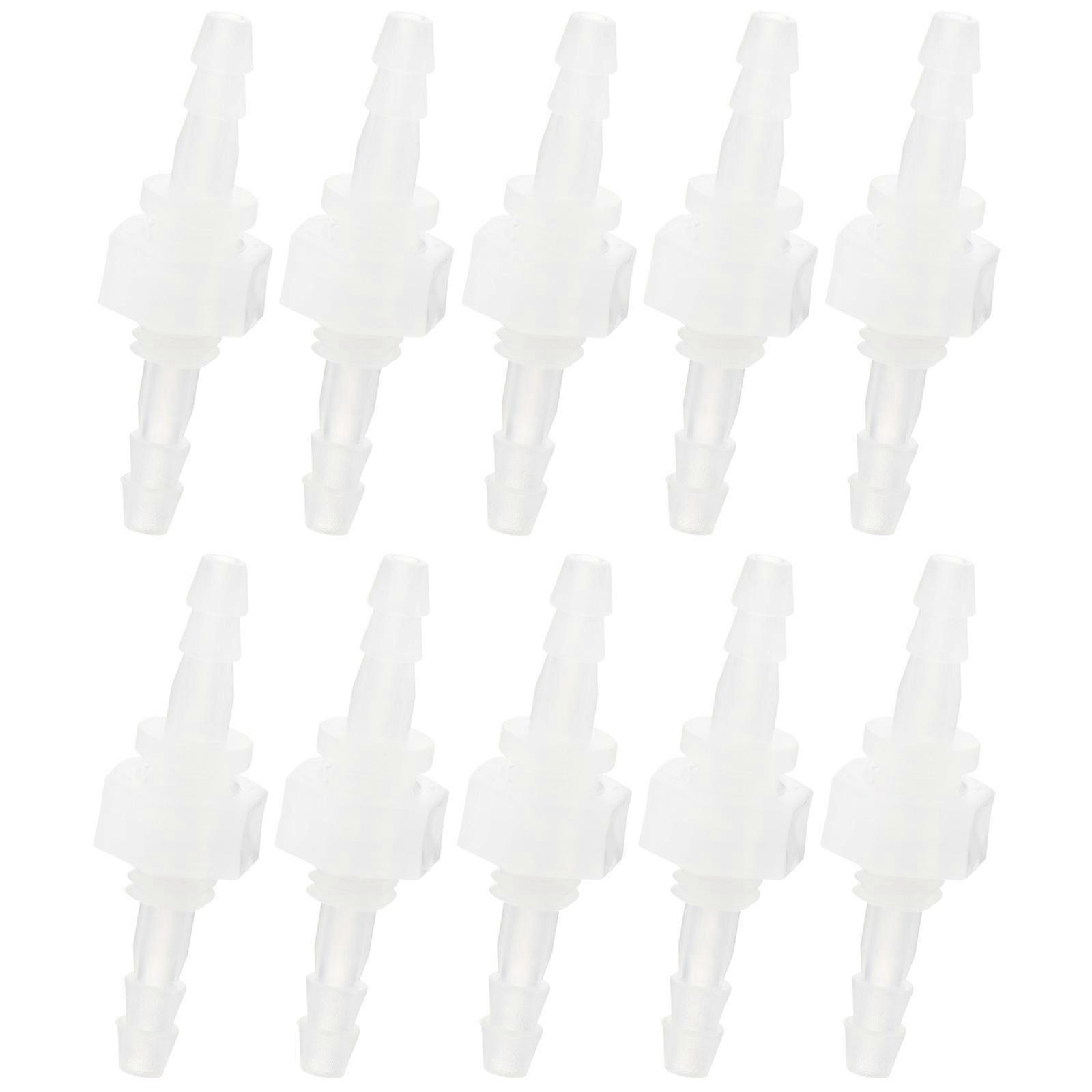 10pcs Hose Barb Thru-Bulk Bulkhead Fitting Plastic Hex Straight Union Adapter