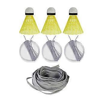 3pcs Indoor-Badminton-Trainer-Kit Teleskop-Badminton-Übungsgerät für Badminton-Lernende