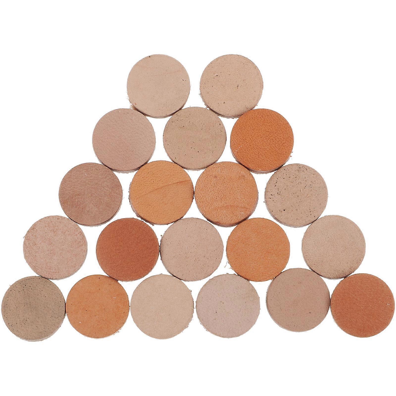 20Pcs Replaceable Cue Tips Leather Billiard Cue Tips Leather Pool Cue Replacement Tips