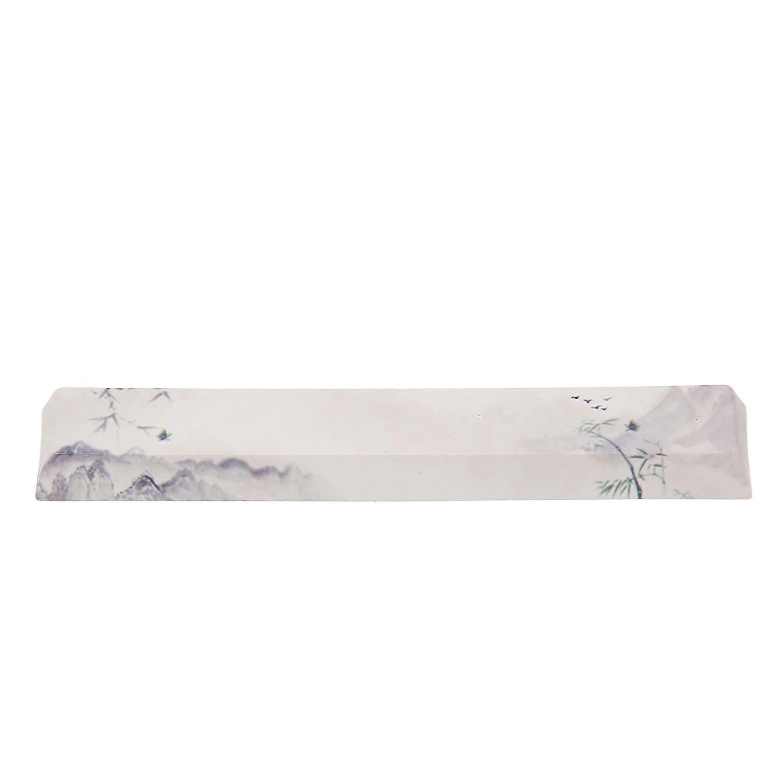 Spacebar Keycap PBT Ink Mountain Pattern DIY Universal Mechanical Keyboard Replacement Accessories