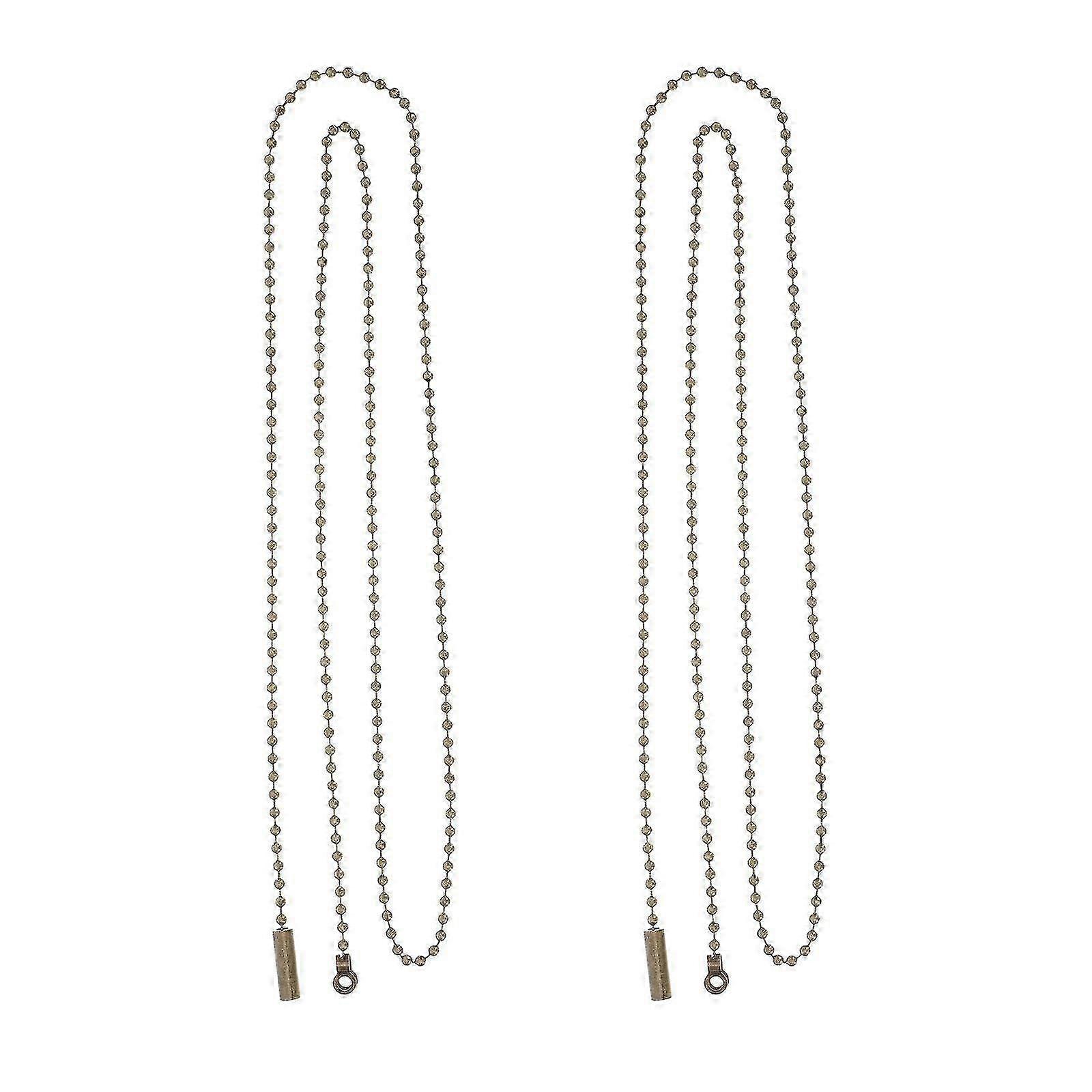 2pcs Durable Switch Pull Chains Beaded Ball Pull Chain String Extension Lamp Parts