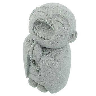 Buddha Statue Sandstone Monk Figurine for Decoration 4Pcs Japanese Garden