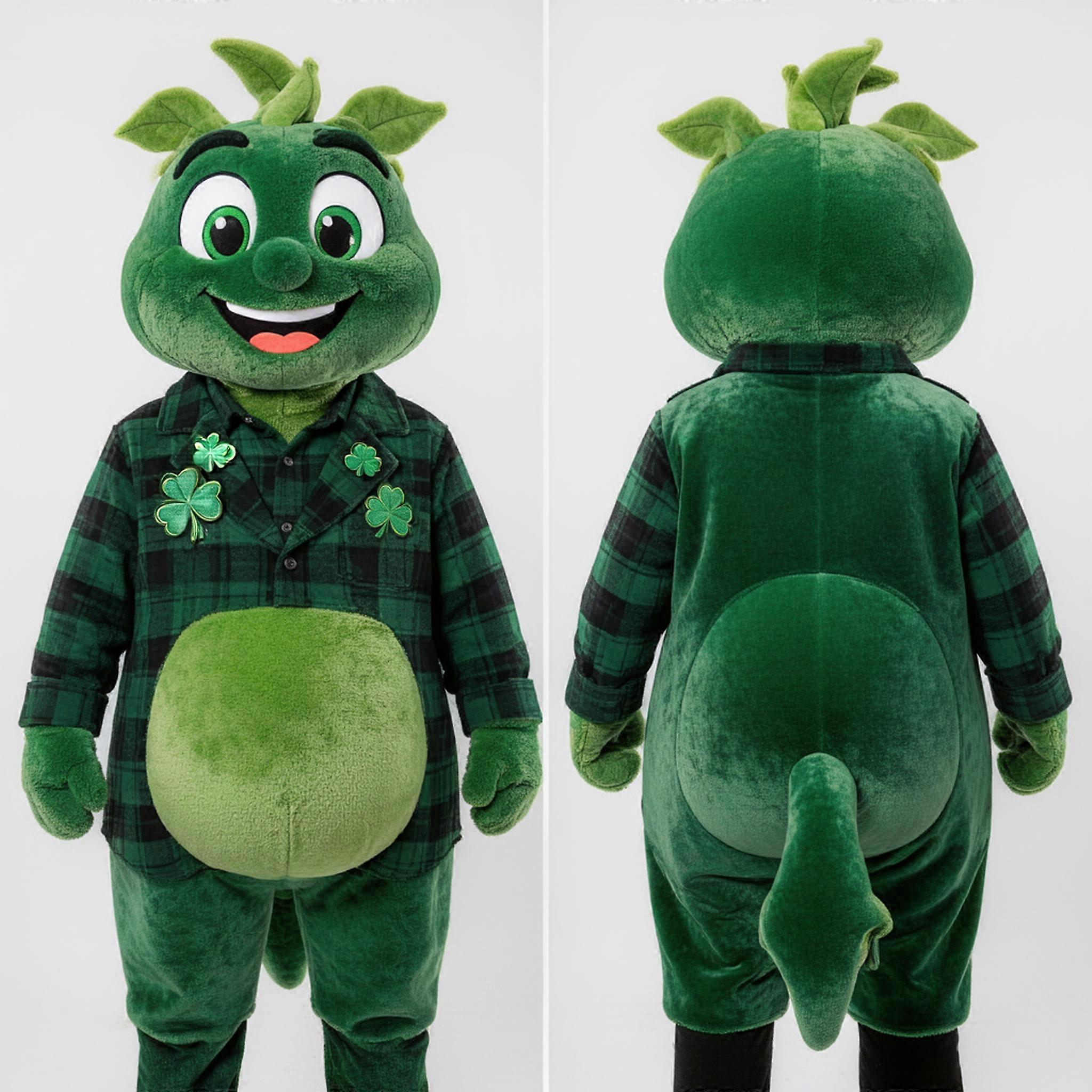 MASTICOT Emerald Green Playful Beanstalk Mascot