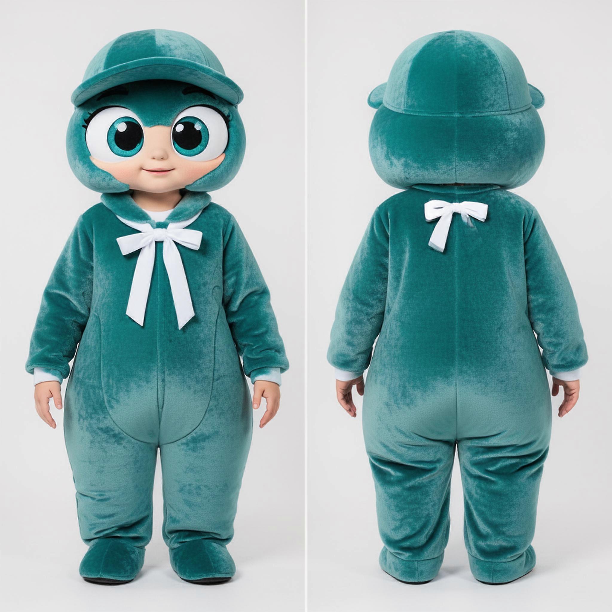 MASTICOT Teal Padded Shouldered Soldier Mascot