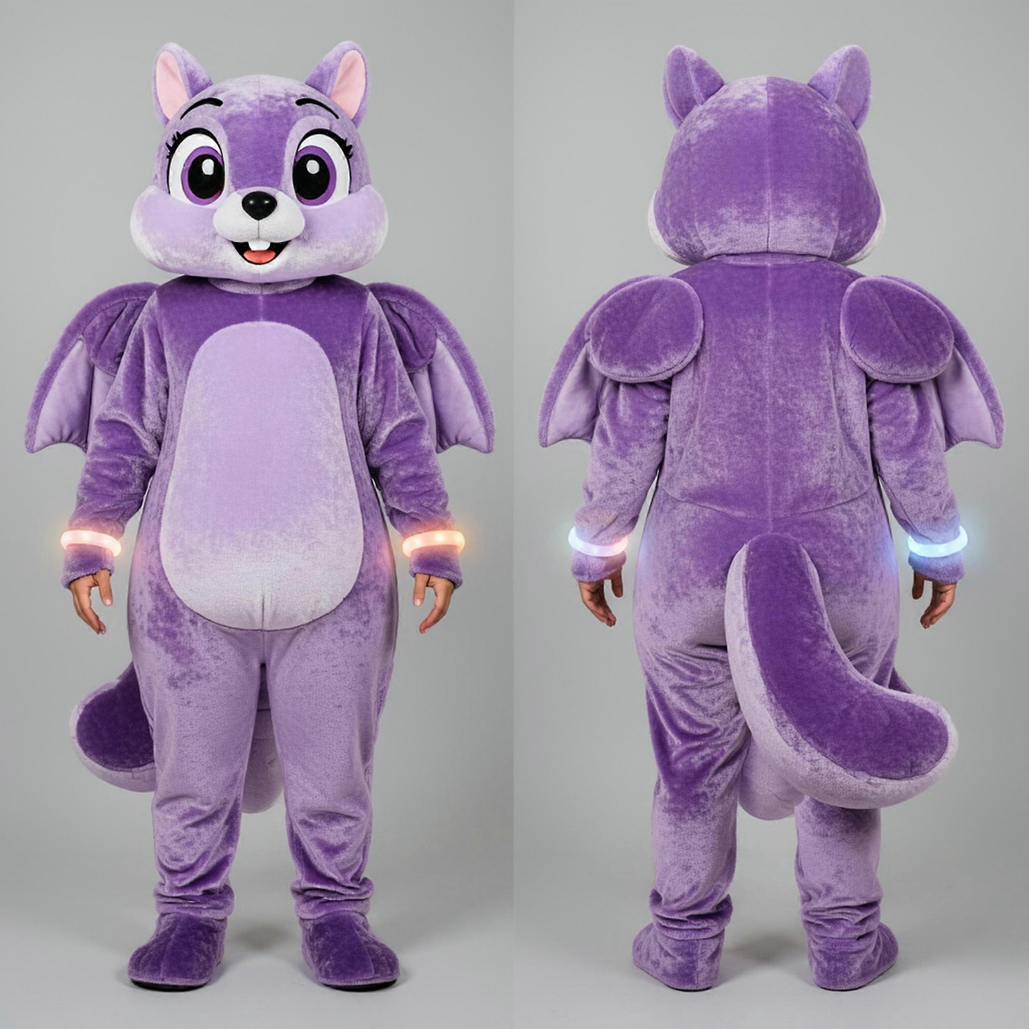 MASTICOT Lavender Velvety Flying Squirrel Mascot