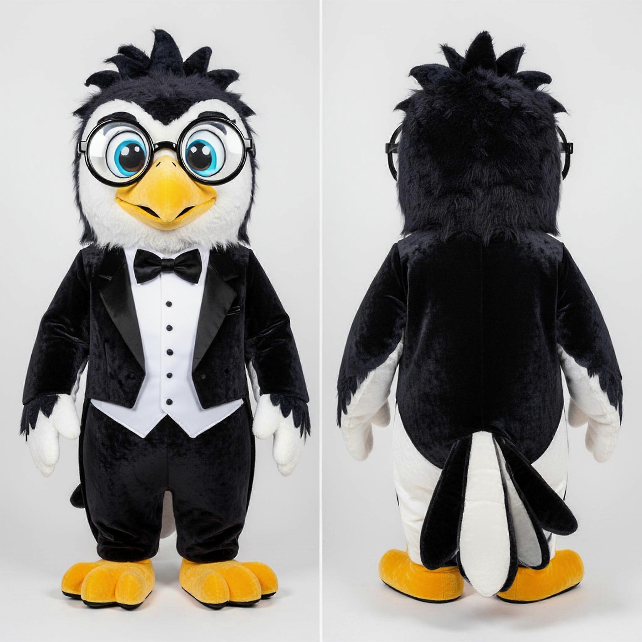 MASTICOT Midnight Black Velvety Eagle Mascot