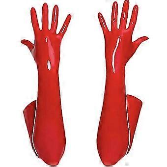 Fashion Night Club Party Pole Dancing Faux Leather Long Gloves Women Gothic Punk Full Finger Latex Gloves Cosplay Costumes - DSW,New 2026