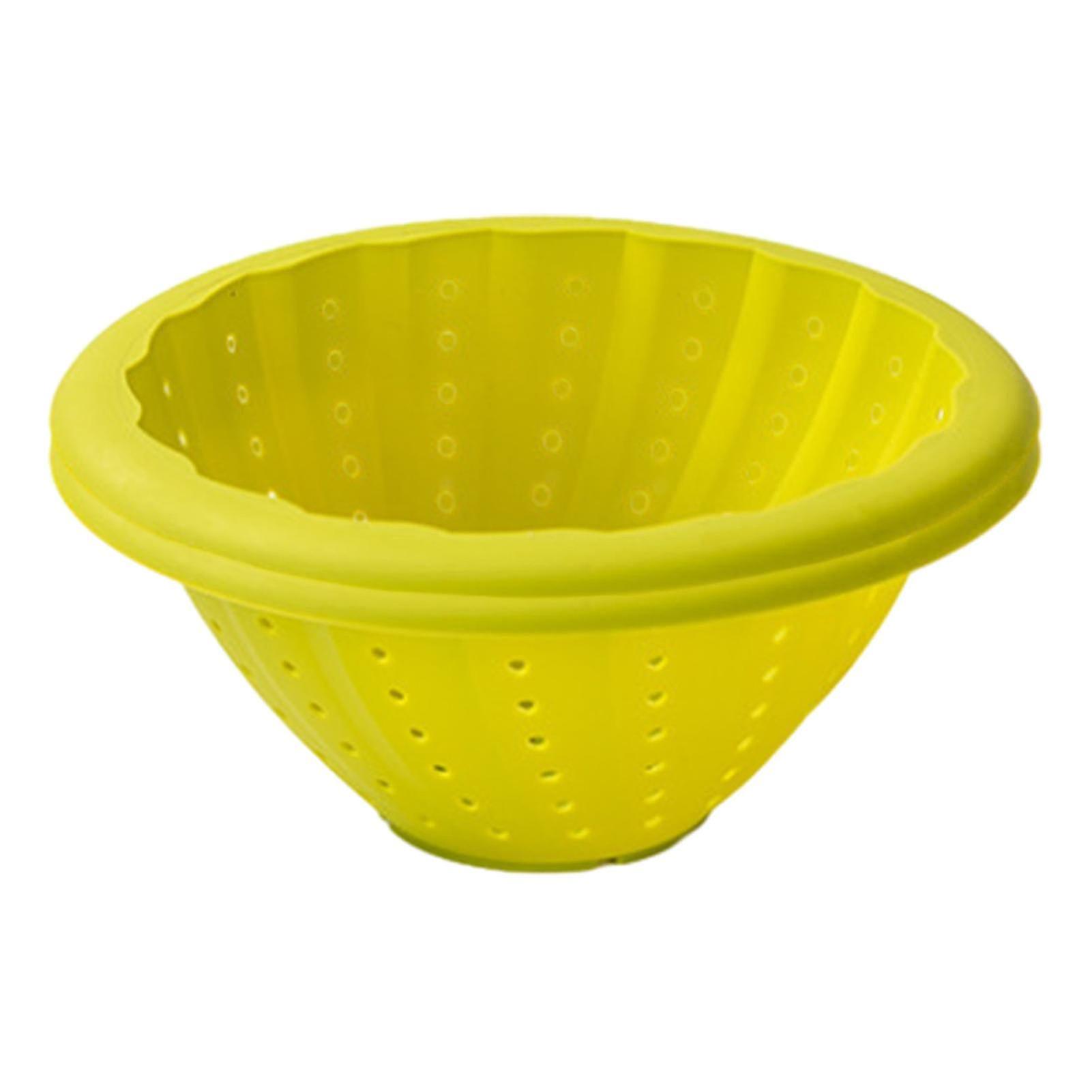 2pcs Collapsible Design Saving Space Soft Silicone Drain Basket Fruit Kitchen