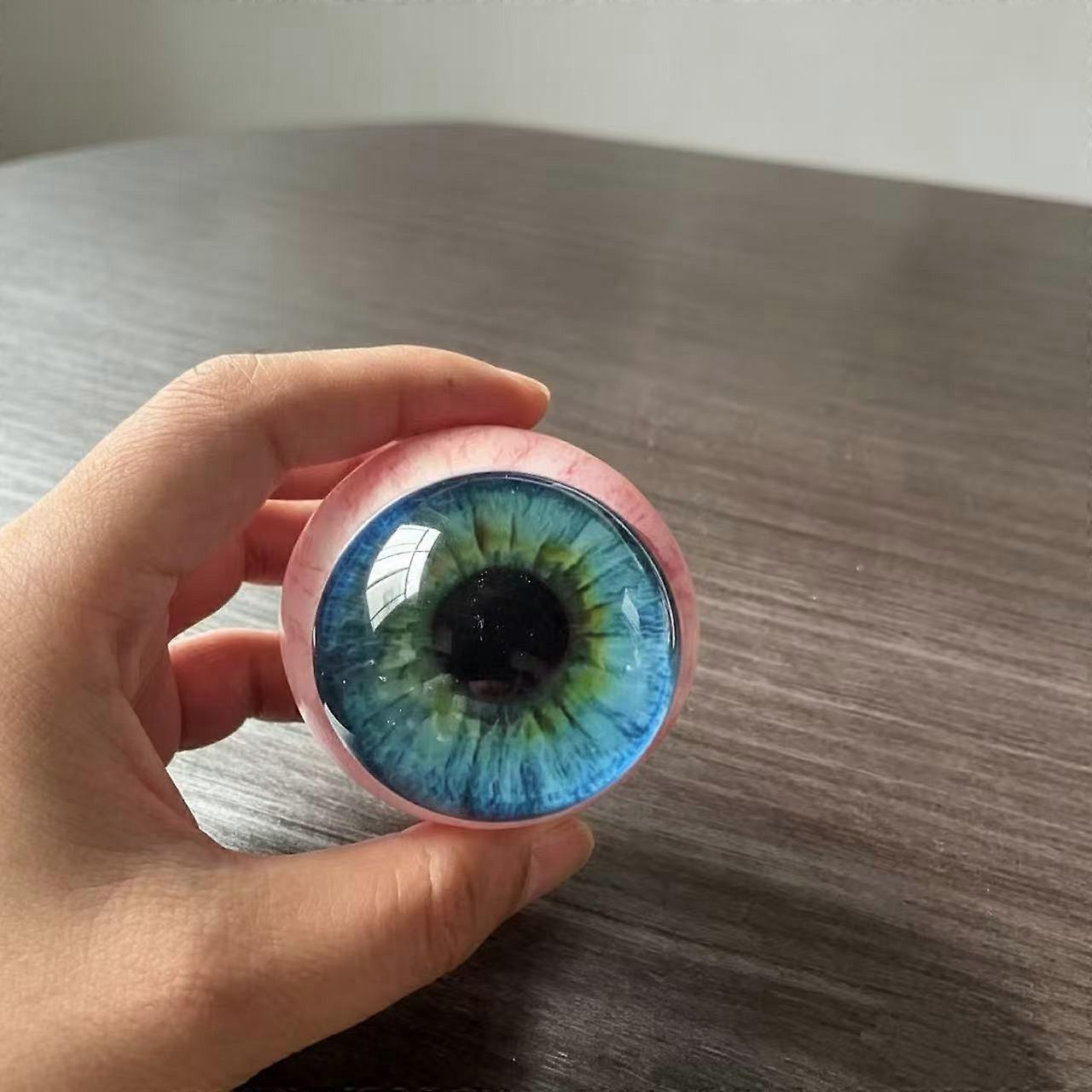Decorative Prop, Blue Green Eyeball Design with Pink Outer Shell