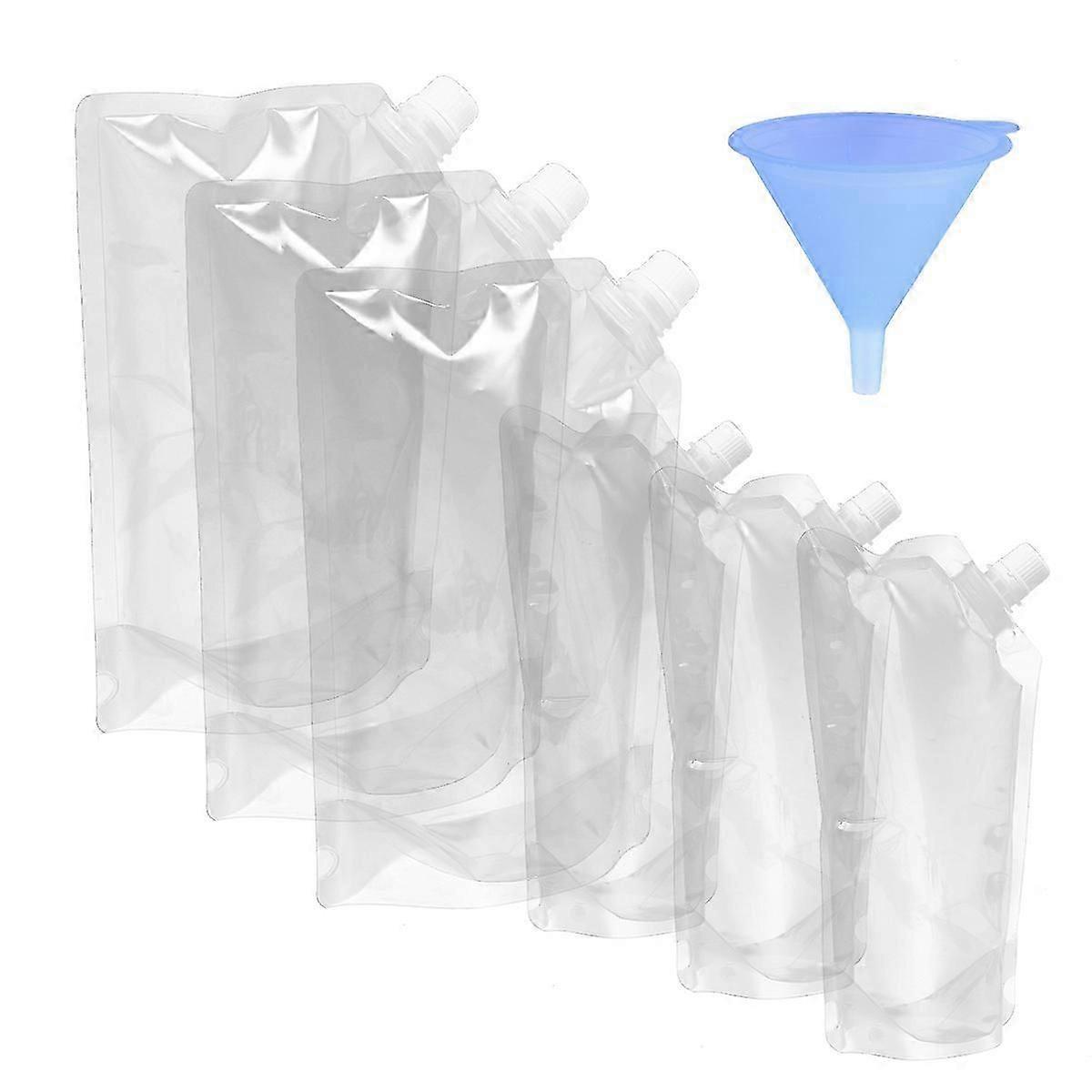 Stand Up Pouch Clear Spouted Liquid Pouch for Liquid 7Pcs Combo